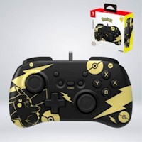 MANDO NINTENDO SWITCH HORIPAD POKEMON BLACK AND GOLD PIKACHU